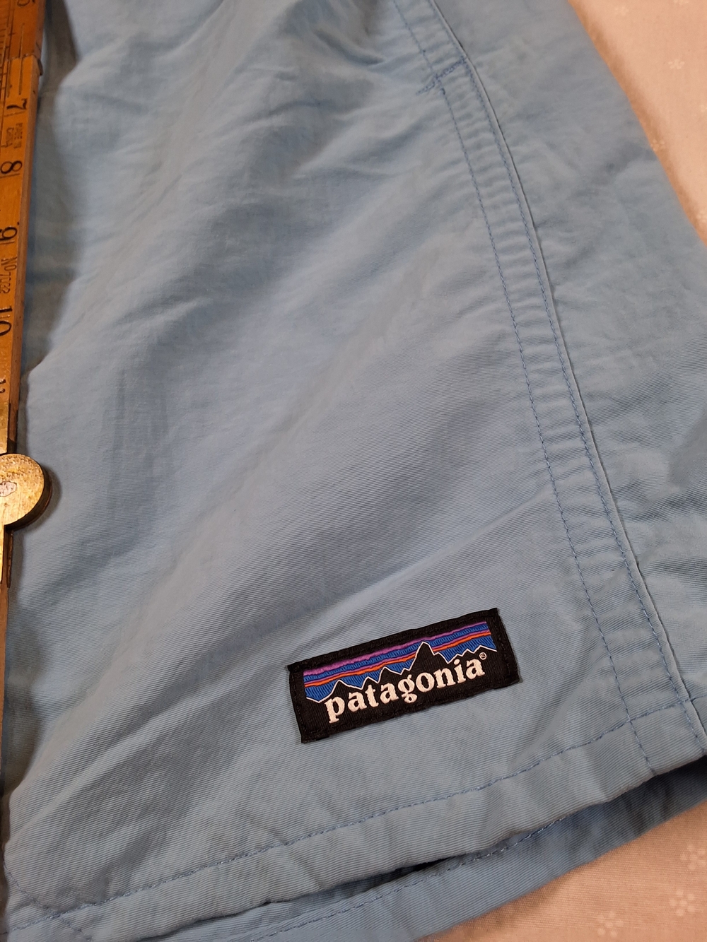 Patagonia Light Blue Outdoor Shorts with Logo